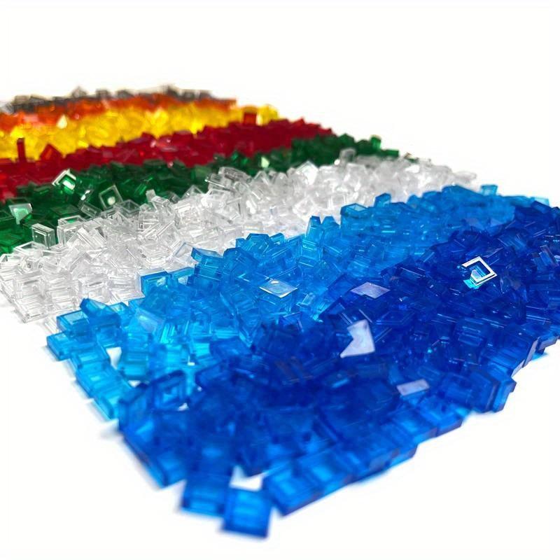 Non-Toxic 600Pcs 1X1 Transparent Clear Bricks Flat Tile Smooth Building Blocks Diy Educational Creative Parts Toy For Kids Compatible 3070