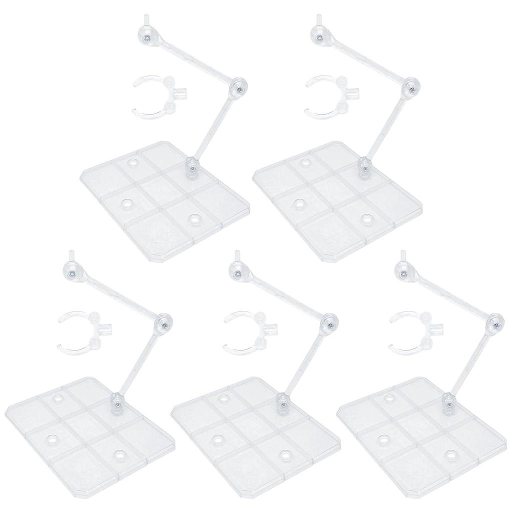 TOBEYA Action Universal Figure Stand for Plastic 3mm Figure Display HG RG Clear 5 Pieces Base, Models, Shaft, Base, Base, 1/144 Color,