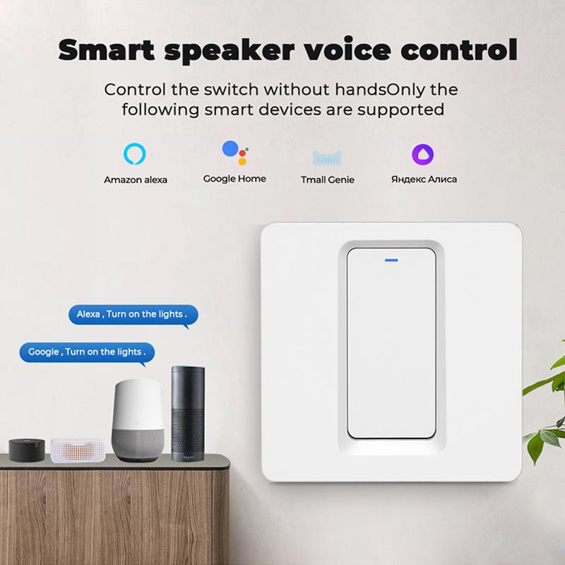 

Умный настенный выключатель ZigBee без нейтрали/с нейтралью Управление ассоциацией Muilti-Control работает с Alexa Google Home