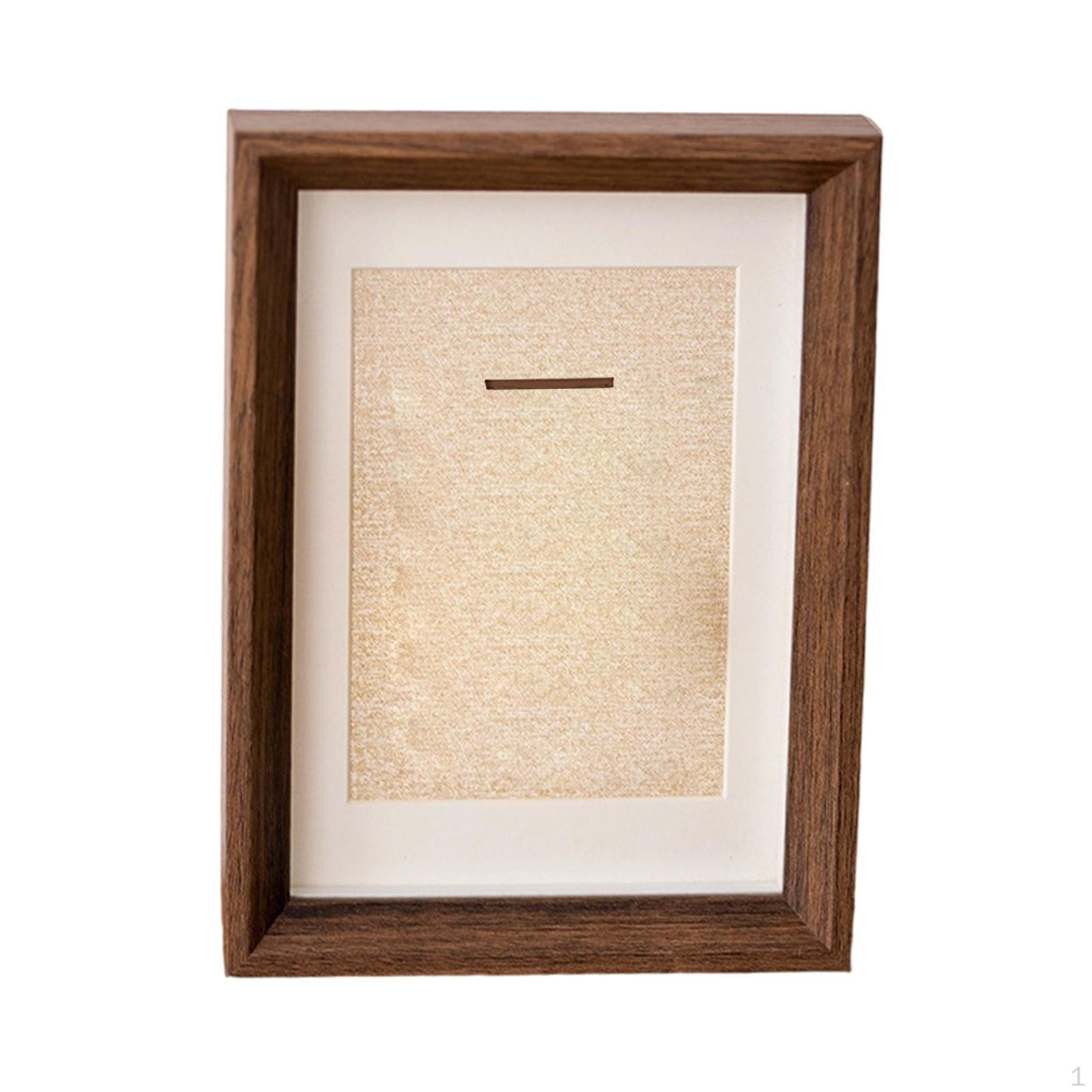

Case Frame with Clear Window Stylish Decoration Wooden Box for Patches Runners Award Style D
