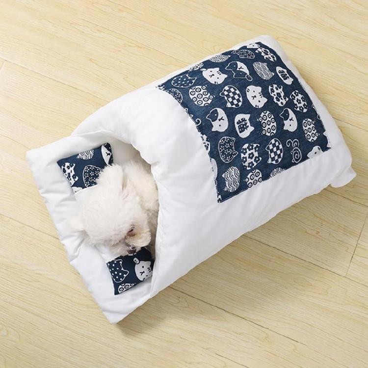Cat Cave Bed Sleeping Bag Self-Warming Calming & Cosy Pad Cushion with Pillow