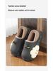 Women's Winter Cartoon Apple Cotton Slippers: Indoor Plush, Warm, Waterproof, Non-Slip Shoes