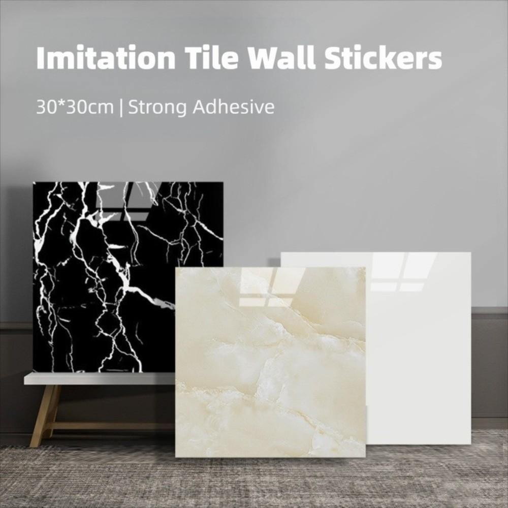 10pcs Imitation Marble 3D Foam Wall Sticker Self Adhesive Renovation Tile Sticker  Room Decor