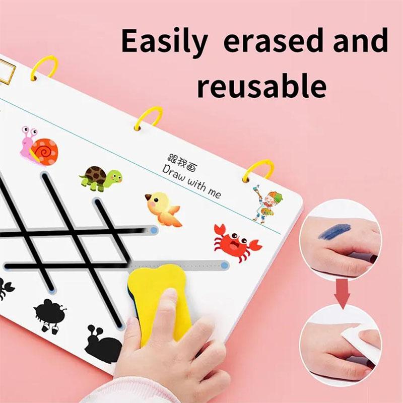 Magical Tracing Workbook Develop Brain Educational Montessori Books for Children Pen Control Training Reusable Calligraphy Copybook For Kids