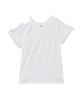 Lense One Shoulder Line Snap Tee White