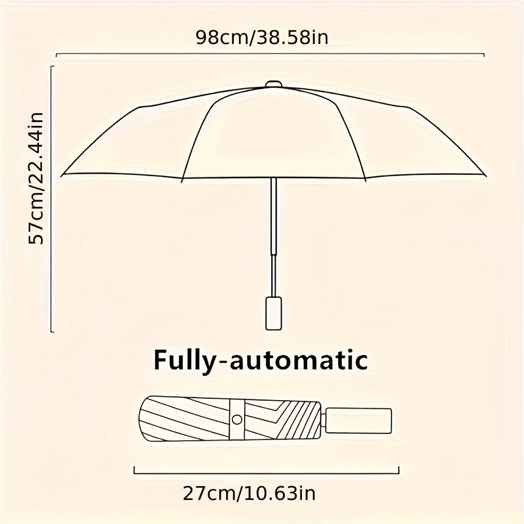 Women s Automatic Umbrella with Cute Bee Flower Pattern - Pink/Yellow/Green/Brown/Blue/Purple - 8-Rib Heavy-Duty Automatic O
