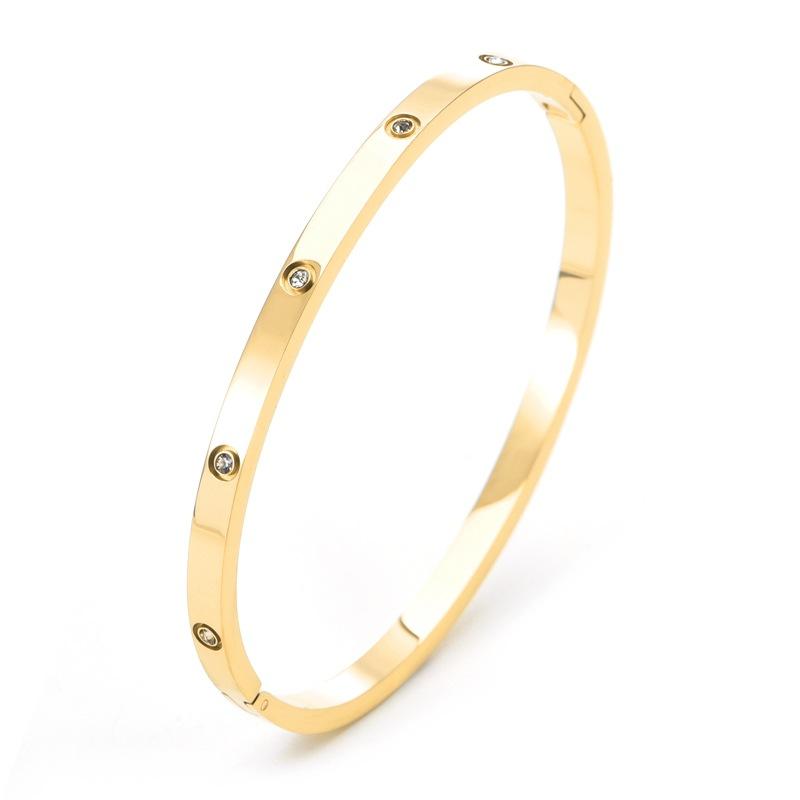 4MM Diamond Buckle Bracelet, Light Luxury High-end Jewelry