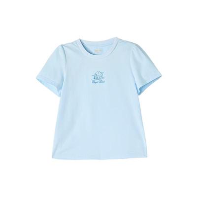 Dessas Girls' Summer Sweet Printed Puff Sleeve T-shirt