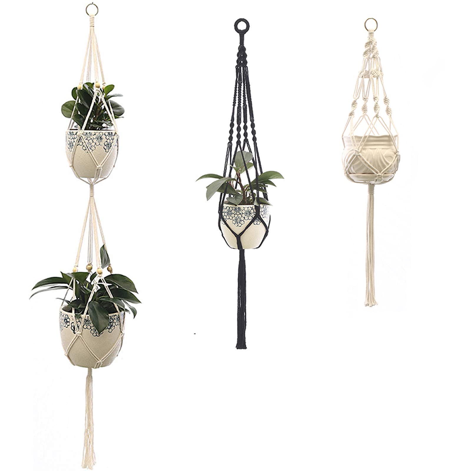 

Подвеска для растений Подвесной горшок для растений Подвесной на стену Плетеный Подвесной для горшков Подходит для офиса из сетки, Подвеска, Макраме, Комнатное растение, Подвесной, Хлопок, Веревка,
