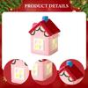Mini Ceramic Light Up House Decoration Accessories Birthday Gift Xmas Ornament for Indoor Cabinet