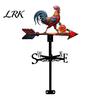 Wrought Iron Weathervane Chicken Weathervane, Metal Animal Weather Vane, Roof Mount Rooster Wind Rotating Direction Indicator Vane for Outside Garden,