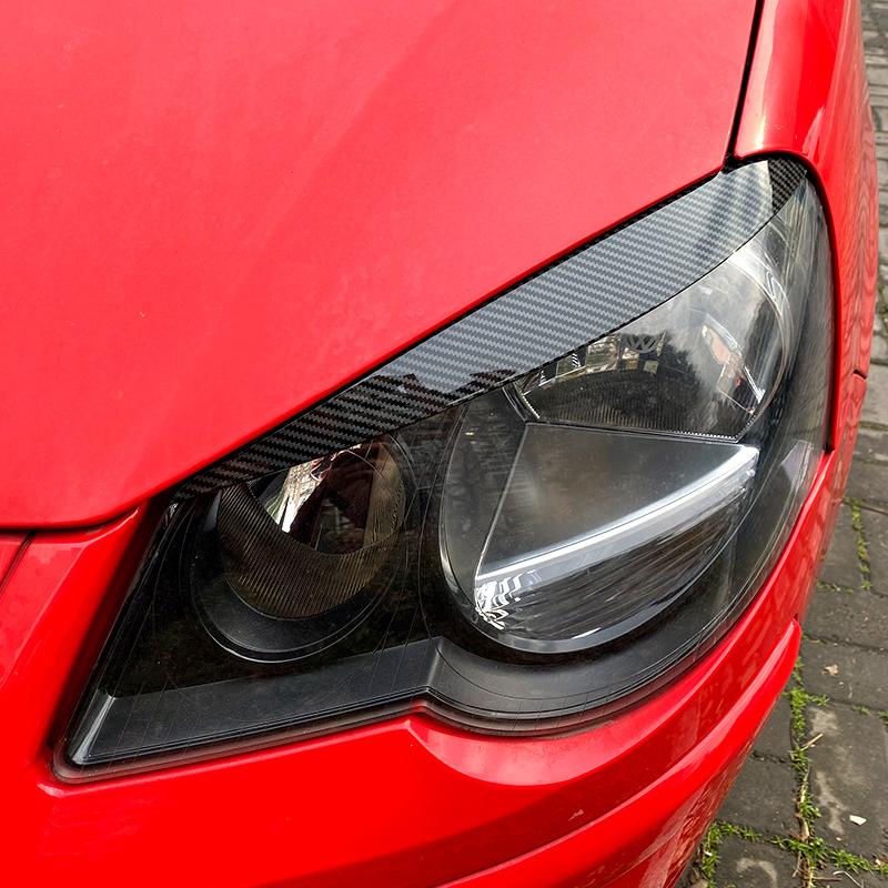 Für VW Volkswagen Zubehör Polo MK4 9N 9N3 2005 2006 2007 2008 2009 Auto Front Scheinwerfer Scheinwerfer Augenbrauen Augenlid Trim