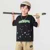 Boys' Breathable Cotton Graffiti Print Short-Sleeve T-Shirt