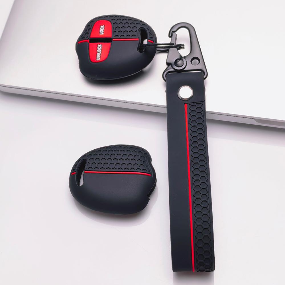 Key Case Cover for Mitsubishi Outlander ASX Lancer Triton Pajero Sport Eclipse Cross with Keychain Anti-Scratch Surface Shockproof Structure