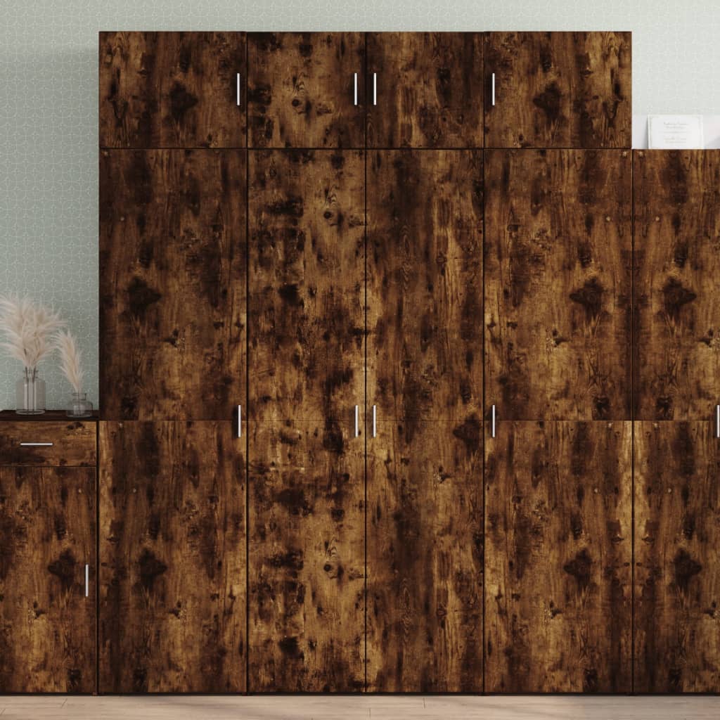 Highboard Smoked Oak 80x42.5x185 cm Wood Based Panel