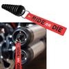 Portable Small Black Exhaust Silencer Pipe Wash Plug with Embroidery for Key Holder Red RIDE OR DIE Keychain