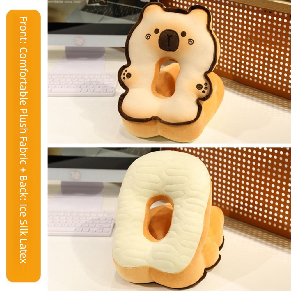 

Плюшевая и шелковистая на ощупь подушка-капибара для офисного сна, двусторонняя подушка для поясницы с собакой, для мужчин и женщин Capybara