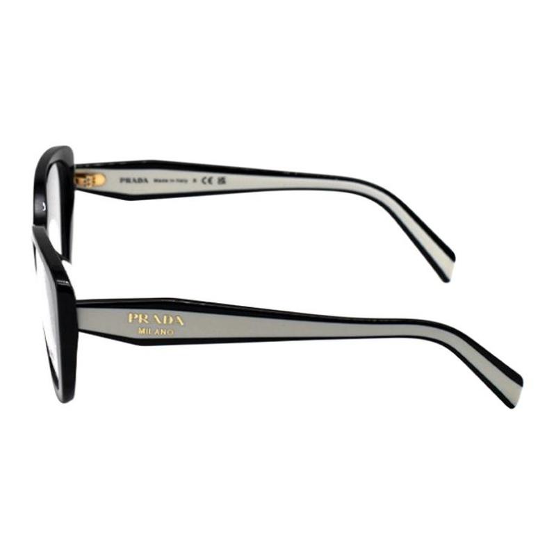 Prada Brand logo acetate frame square optical glasses women's black Black F (one size fits all) basic packaging-glasses case + packaging box