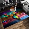 Purple Butterfly Garden Office Rug Chair Mat, Entryway Carpet, Suitable for Front Door, Bedroom, Living Room, Desk, Holiday Gift