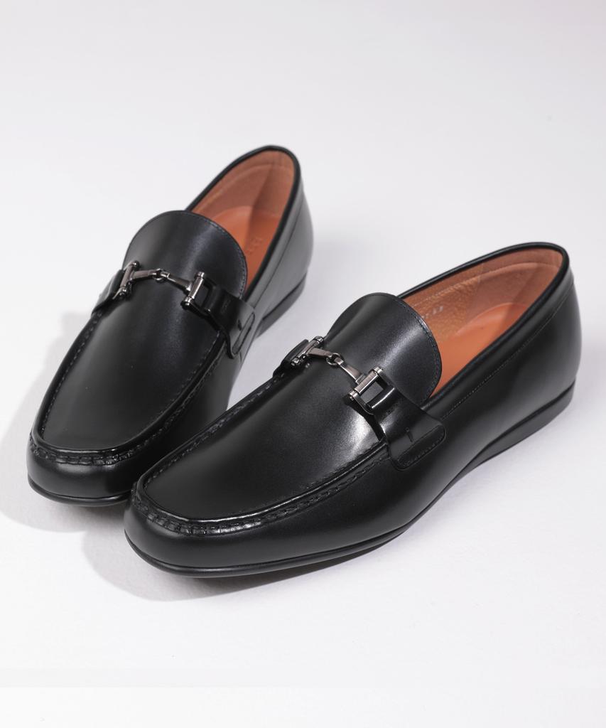 Brenowelt Driving Black Metal Loafers 1101