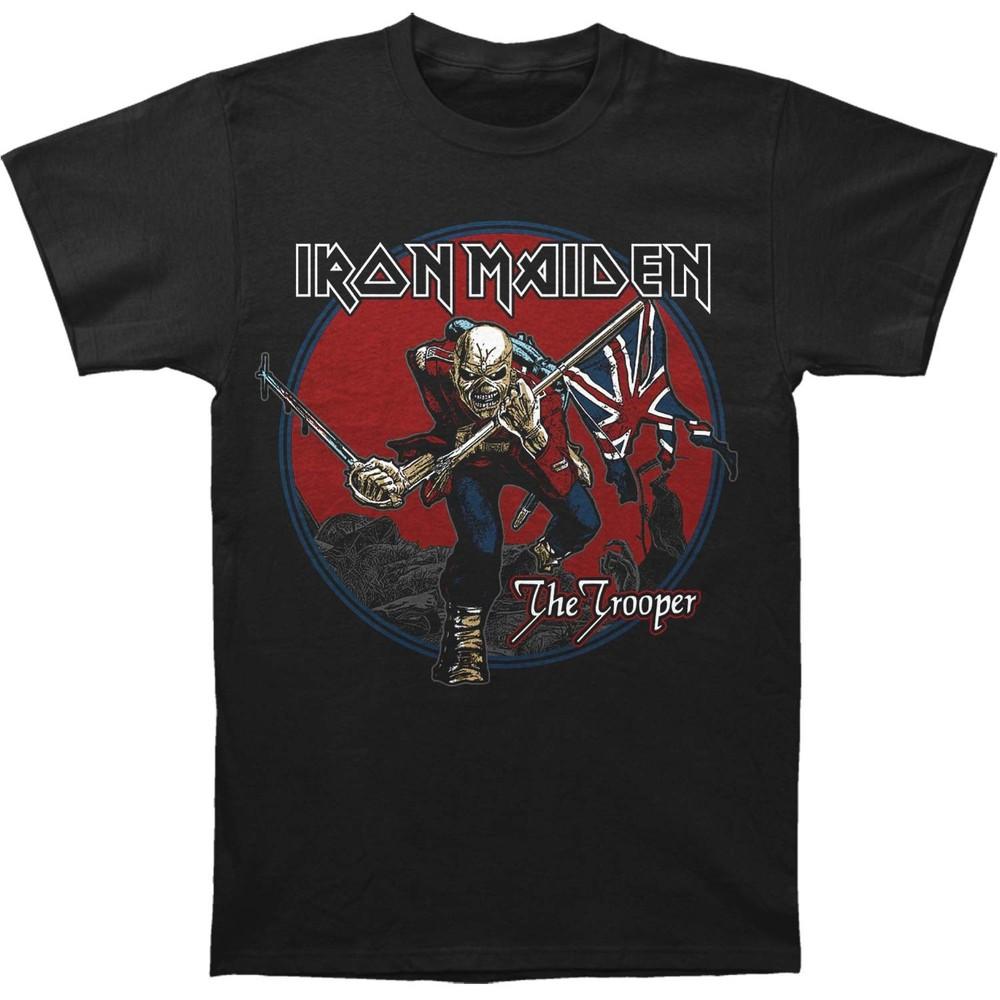 Iron Maiden Trooper Red Sky T-shirt Large Black Unisex T-Shirt S