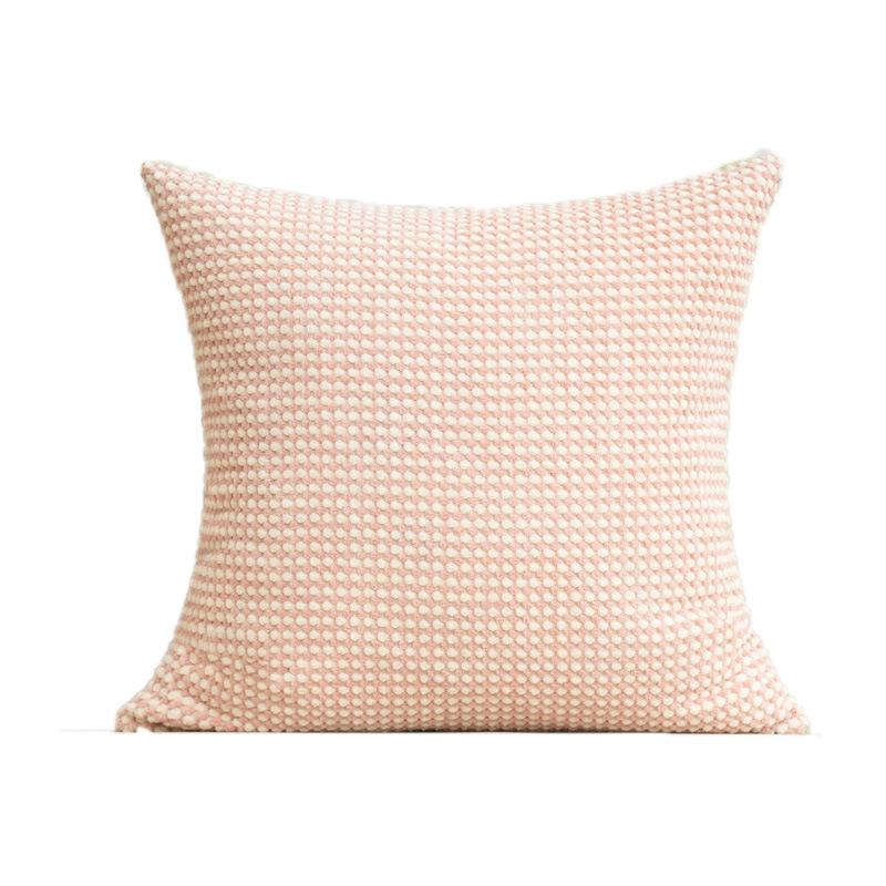 

Pink Tufted Pillow Ethnic Style Pillowcase B&B Decoration Living Room Sofa Cushion Bedside Cushion Backrest 45 * 45cm [pillowcase only]