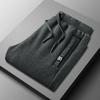 Autumn Winter Sports Trousers Men's Small Feet Padded Thickened Lamb Wool Trousers Warm Cotton Trousers Slim Drawstring Men's Casual Trousers