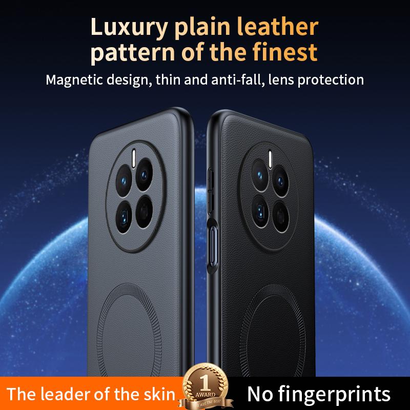 For Huawei Mate 50 Case Magnetic Leather Shield Cover For Huawei Mate 50 High Quality Anti-Fingerprint Non-Slip PC+TPU