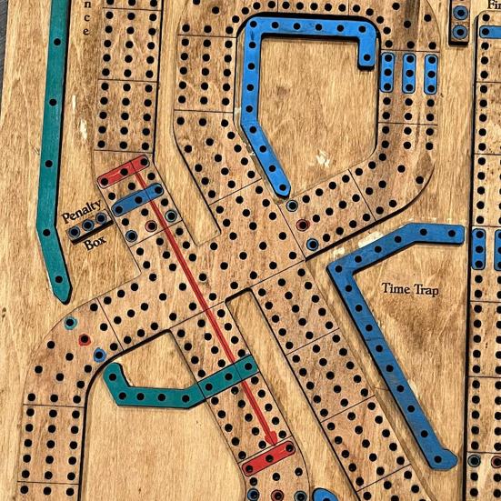 Cribbage Wars Board Game Kids Adults Family Party Multiplayer Interactive Wooden Portable Continuous Cribbage Board Game Night Essentials Props