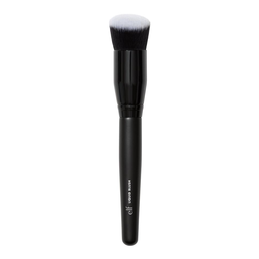 Angled Liquid Blush Brush Seamless Blending Cream and Liquid Blush Vegan Cruelty-Free Synthetic Brush Soft Dense Bristles