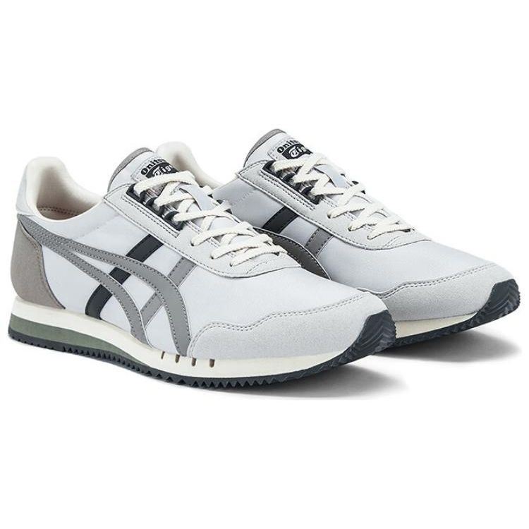 ONITSUKA TIGER Tkanina Dualio Syntetická kůže Pohodlné Všestranné Protiskluzové Nízké Ležérní Boty Unisex tenisky Šedé 1183C249-020