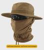 Men's Camouflage Bucket Hat Set: Multifunctional, Breathable, Sun-Protective Fishing Hat with Round Brim.