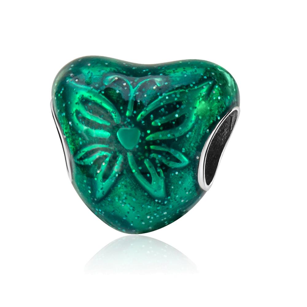 Kupfer Original Grüne Serie Niedlicher Frosch Regenschirm Anhänger Perle Liebe Anhänger Passend für Armband Schmuck Geschenk Herstellung