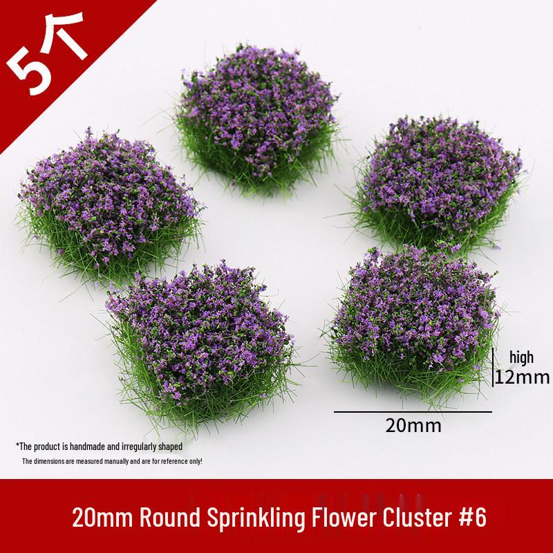 Miniature Grass Tufts for Sand Table Models - Wild Scenery Vegetation & Flower Clusters