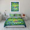 "Frog Reading Set In Nature" Exquisite ThreePiece Bedding Set Gift For Kids And Adults