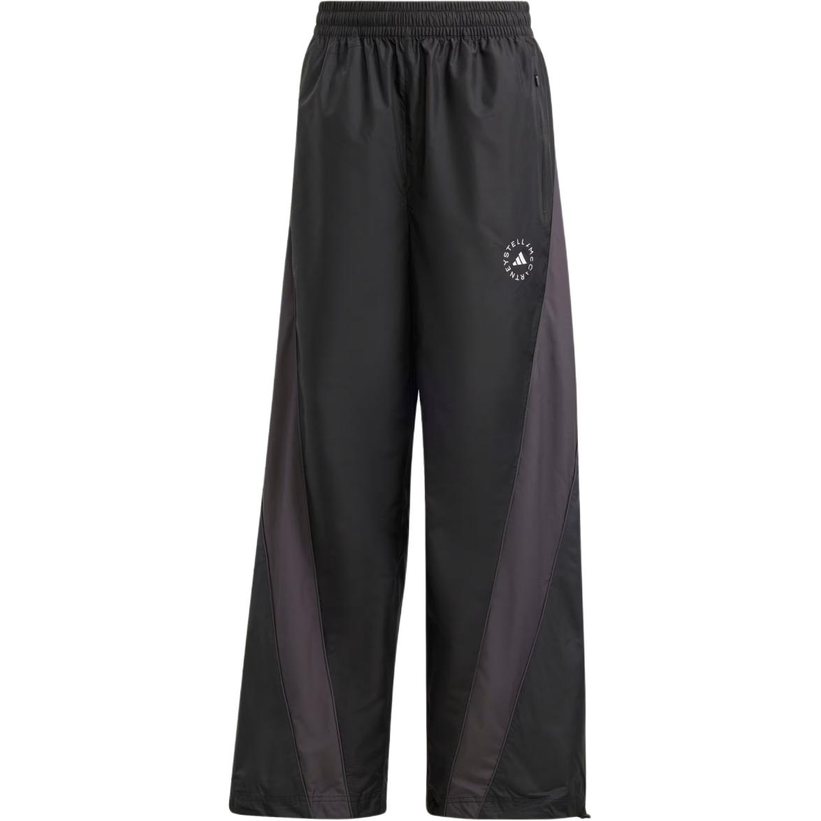 Adidas By Stella McCartney Track Pants Women High Waist Loose Fit Water Repellent Recycled Polyester Carbon Black JF6332 M