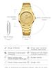 OPK 6046 Quartz Watches for Men Stainless Steel Waterproof Luminous Auto Date Hand Clock Fashion Simple Classic Men's Wristwatch