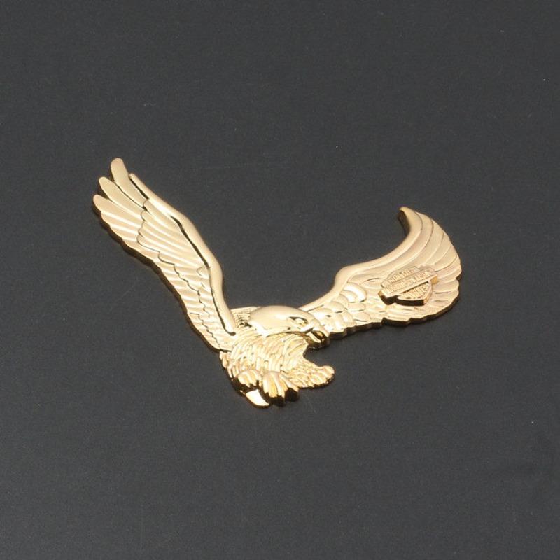 Car motorcycle personalized modification car logo metal skull ghost head eagle wings decorative car sticker scratch sticker