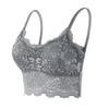 32A-95C Women Sleeveless Lace Vest Bra Cropped Top Camisole Padded Tank Tops Fitness Underwear Floral Lace… More