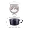 Cute Cartoon Cat Ceramic Mug with Lid Cup