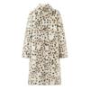European and American style, new women's clothing, fashionable leopard print fur integrated long Mao Mao coat coat