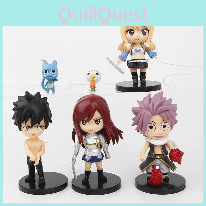 Fairy Tail Pvc Miniature Figures With Movable Joints For Collectors And Display