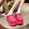 Thick-soled Hole Shoes Women's Summer Wear Non-slip Beach Sandals Office Muffin Bottom Bag Head Slippers Summer