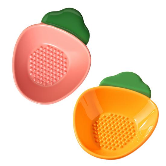 Ceramic Ginger Garlic Grater Dish Dipping Sauce Bowl 2-in-1 Mincer for Ginger Garlic Wasabi Dishwasher Safe Cute Carrot Shaped Sauce Dish for Sushi