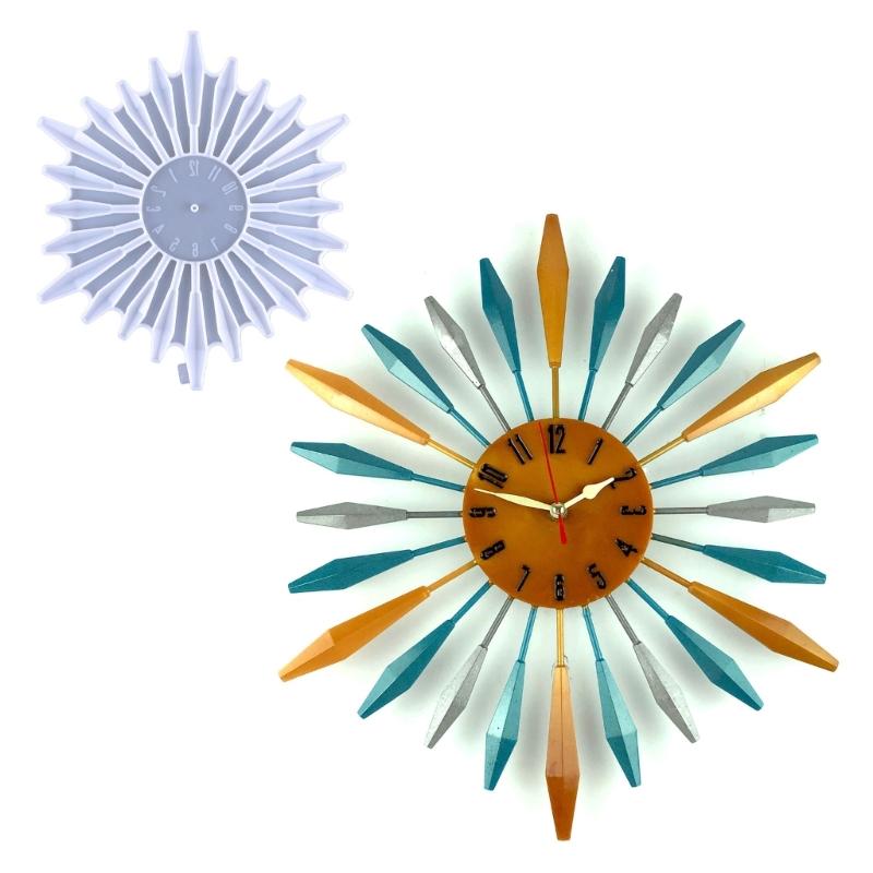 Clock Resin Molds Large Number Clock Silicone Mold Epoxy Casting Mold for DIY Crafts Home Decor Wall Art Clock Making