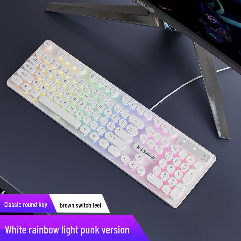 USB Wired Mechanical Feel Keyboard for Gaming and Office