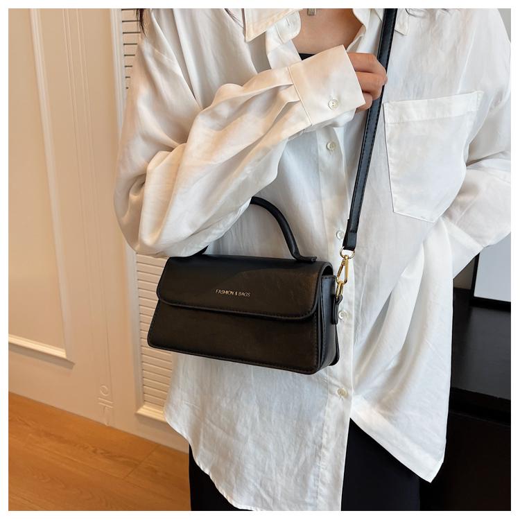 Dámská retro malá čtvercová kabelka 2024 - Nová podzimní/zimní móda, Jednoramenní crossbody taška