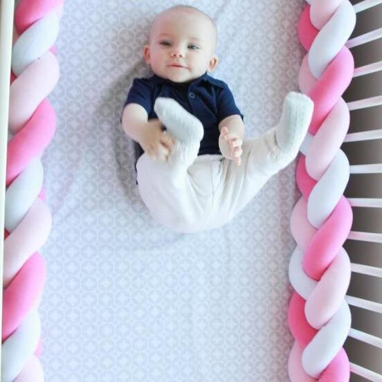 Skandynawska Duńska Dzianinowa Poduszka Węzeł Kula - Pleciony Wystrój Pokoju Dziecięcego i Ochraniacz na Łóżeczko