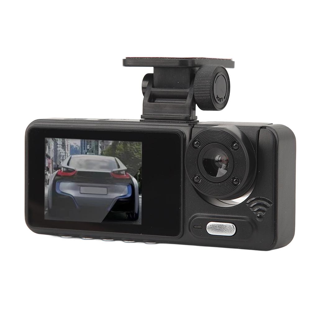 1080P Dash Cam with Triple Lens 2 Inch IPS Display Night Vision Rotatable Car Dashboard Camera Parking Monitor Motion