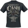 Johnny Cash Man In Black T-Shirt Men's Black Rock Legend Graphic Tee Retro Style Casual Top Print New Arrival Tee S-4XL